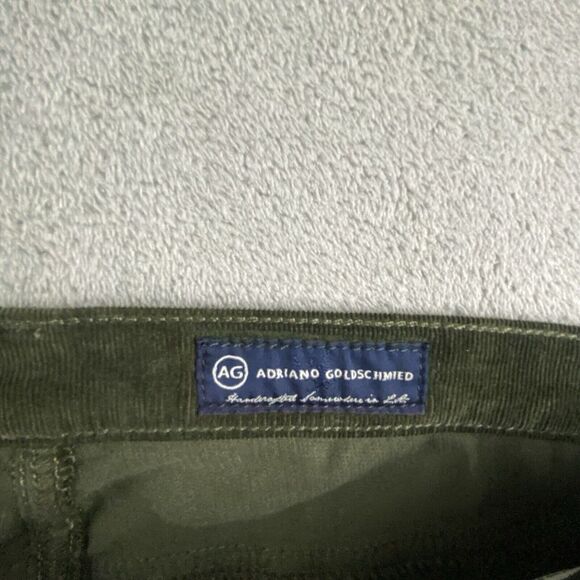 Adrianio Goldschmied Stevie Pants Womens 32 Olive Green Corduroy Slim Straight - Picture 14 of 16